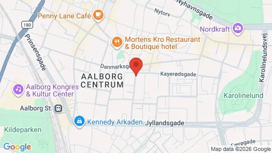 Apartments for rent i Aalborg Center - kort over placeringen