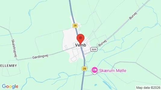 Apartments for rent i Vemb - kort over placeringen