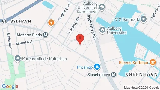 Apartments for rent i Copenhagen SV - kort over placeringen