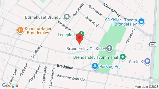 Apartments for rent i Brønderslev - kort over placeringen