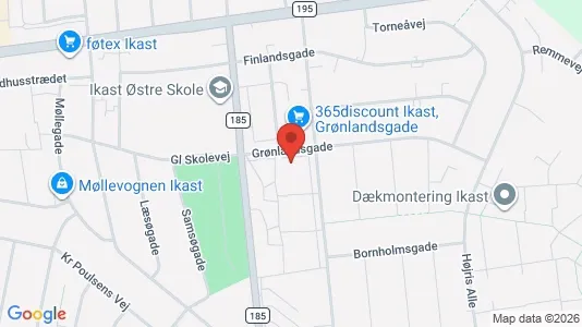 Apartments for rent i Ikast - kort over placeringen