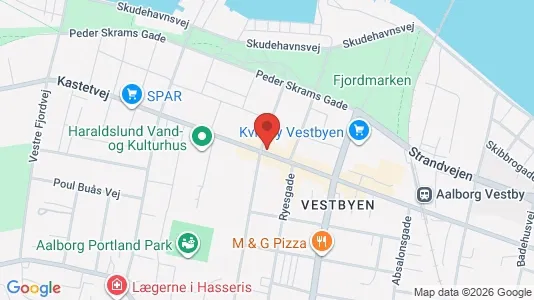 Apartments for rent i Aalborg Center - kort over placeringen