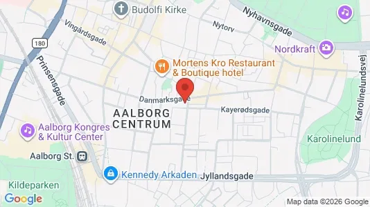 Apartments for rent i Aalborg Center - kort over placeringen