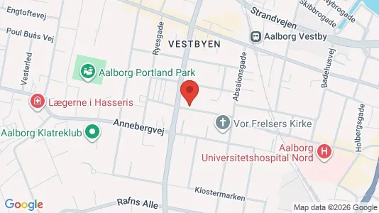 Apartments for rent i Aalborg Center - kort over placeringen