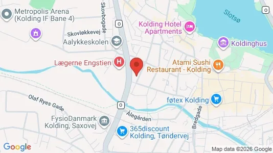 Apartments for rent i Kolding - kort over placeringen