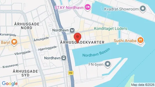 Apartments for rent i Nordhavn - kort over placeringen