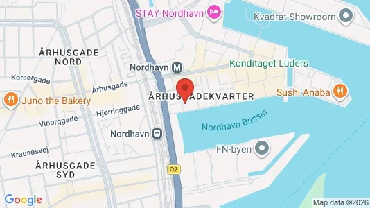 Apartments for rent i Nordhavn - kort over placeringen