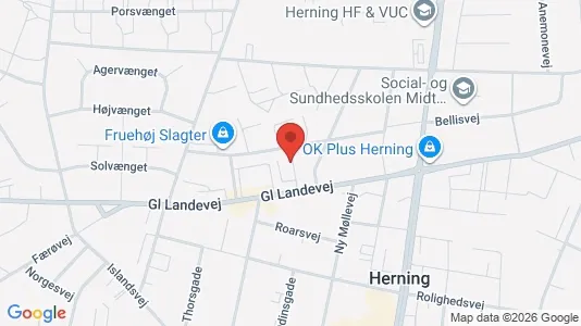 Apartments for rent i Herning - kort over placeringen