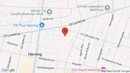 Apartments for rent i Herning - kort over placeringen