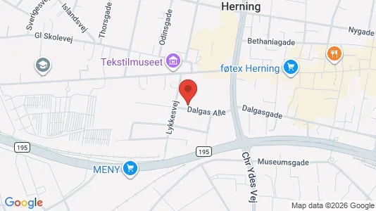 Apartments for rent i Herning - kort over placeringen