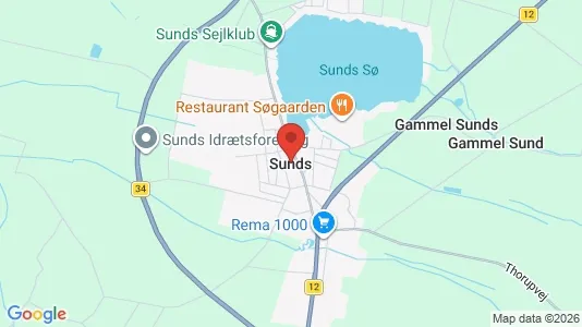 Apartments for rent i Sunds - kort over placeringen
