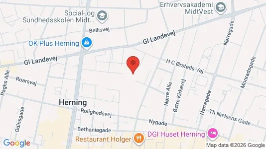 Apartments for rent i Herning - kort over placeringen