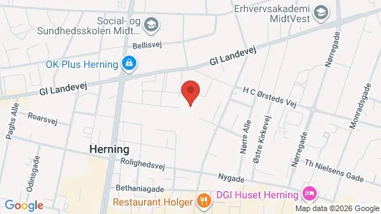 Apartments for rent i Herning - kort over placeringen