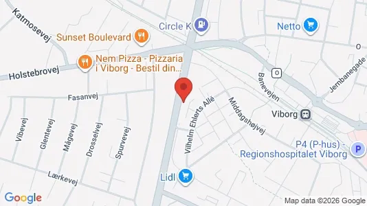 Apartments for rent i Viborg - kort over placeringen