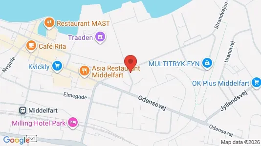 Apartments for rent i Middelfart - kort over placeringen