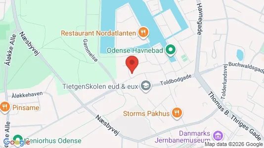 Apartments for rent i Odense C - kort over placeringen