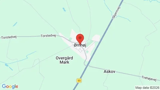 Houses for rent i Ørnhøj - kort over placeringen