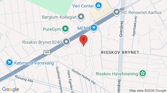 Apartments for rent i Risskov - kort over placeringen