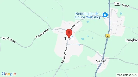 Houses for rent i Them - kort over placeringen