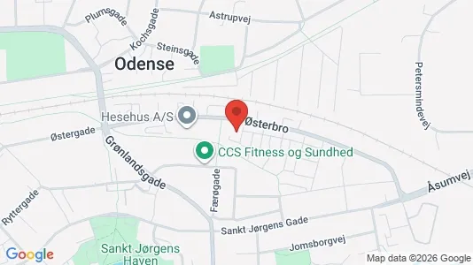 Apartments for rent i Odense C - kort over placeringen