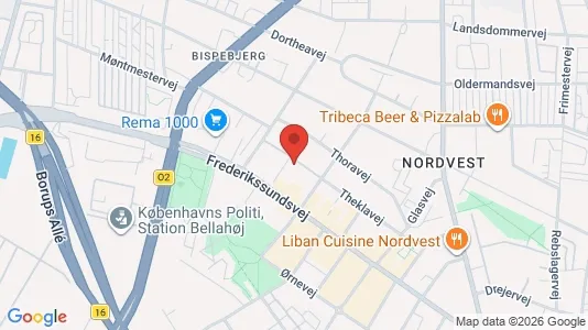 Apartments for rent i Copenhagen NV - kort over placeringen