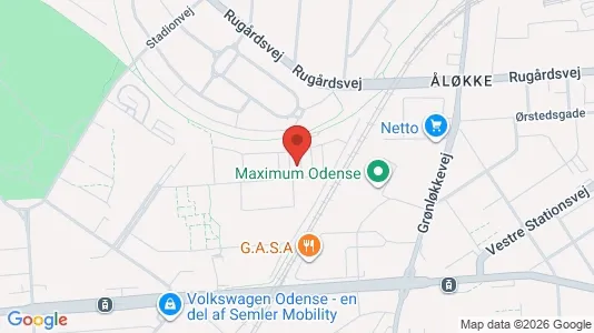 Apartments for rent i Odense V - kort over placeringen
