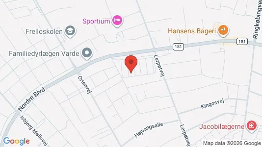Apartments for rent i Varde - kort over placeringen