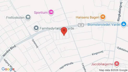 Apartments for rent i Varde - kort over placeringen