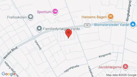 Apartments for rent i Varde - kort over placeringen