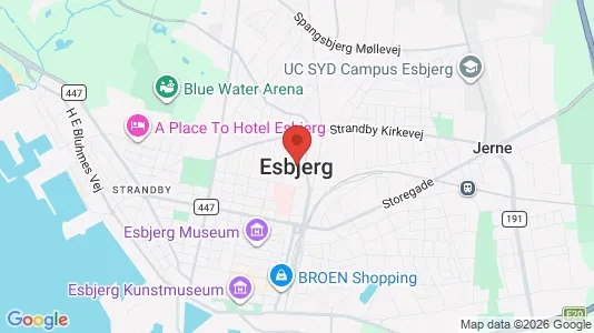 Apartments for rent i Esbjerg Center - kort over placeringen