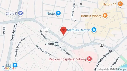 Apartments for rent i Viborg - kort over placeringen