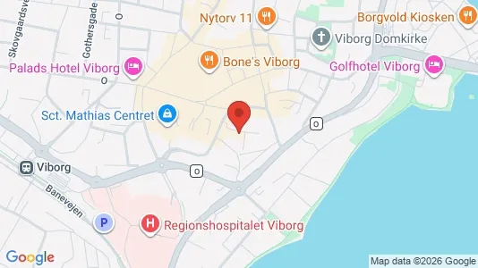 Rooms for rent i Viborg - kort over placeringen