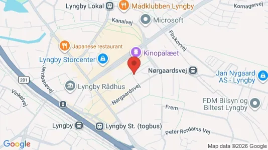 Apartments for rent i Kongens Lyngby - kort over placeringen