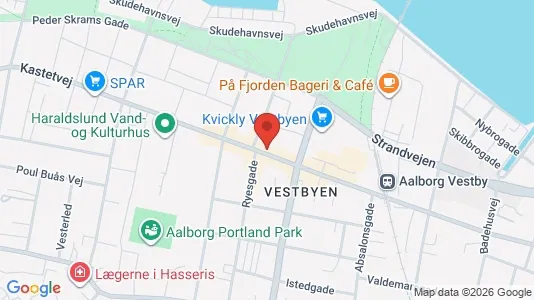 Apartments for rent i Aalborg Center - kort over placeringen