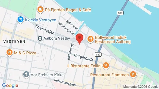 Apartments for rent i Aalborg Center - kort over placeringen