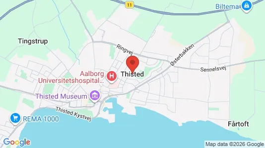 Apartments for rent i Thisted - kort over placeringen