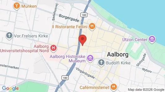 Apartments for rent i Aalborg Center - kort over placeringen