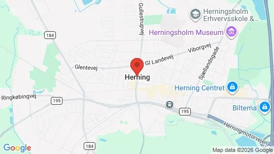 Apartments for rent i Herning - kort over placeringen