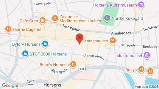 Apartments for rent i Horsens - kort over placeringen
