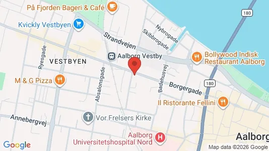 Apartments for rent i Aalborg Center - kort over placeringen