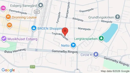Apartments for rent i Esbjerg Center - kort over placeringen