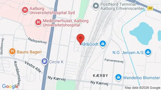 Apartments for rent i Aalborg Center - kort over placeringen