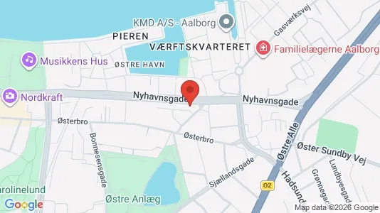 Apartments for rent i Aalborg Center - kort over placeringen