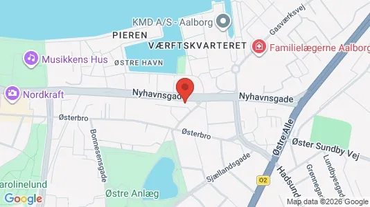 Apartments for rent i Aalborg Center - kort over placeringen