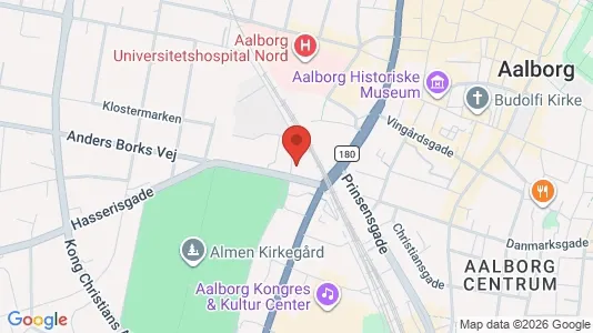 Apartments for rent i Aalborg Center - kort over placeringen
