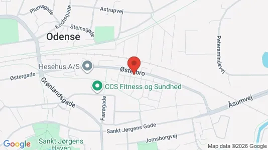Apartments for rent i Odense C - kort over placeringen