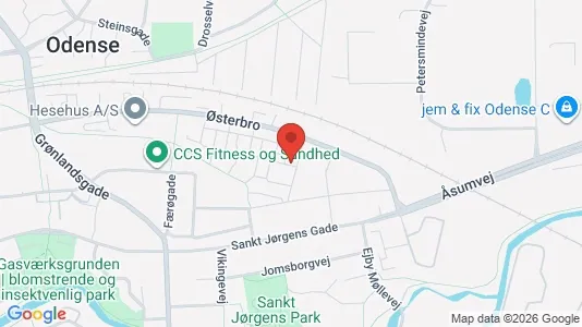 Apartments for rent i Odense C - kort over placeringen