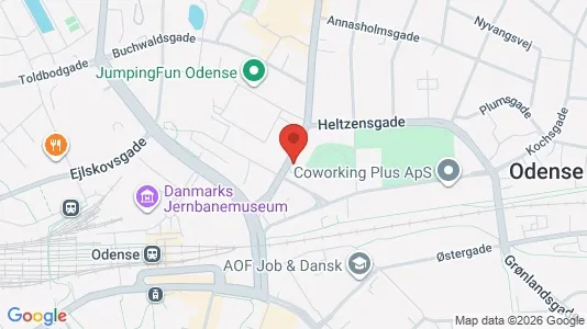 Apartments for rent i Odense C - kort over placeringen