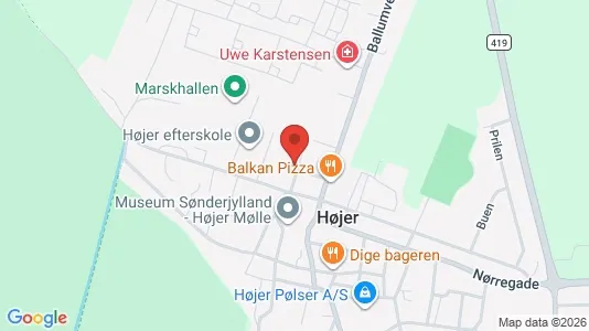 Apartments for rent i Højer - kort over placeringen