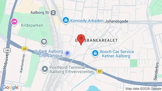 Apartments for rent i Aalborg Center - kort over placeringen